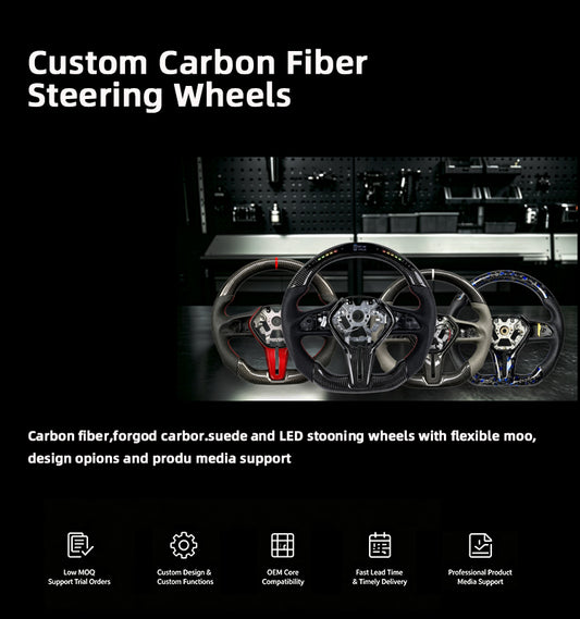 Carbon fiber steering wheel for Infiniti G37 Q50 Q60