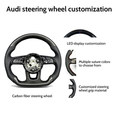 Carbon fiber steering wheel for Audi RS3 S3 A3