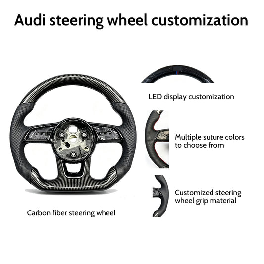 Carbon fiber steering wheel for Audi RS3 S3 A3