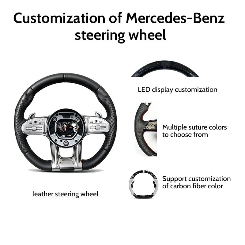Carbon fiber LED steering wheel for Mercedes-Benz AMG G63 W222 C63